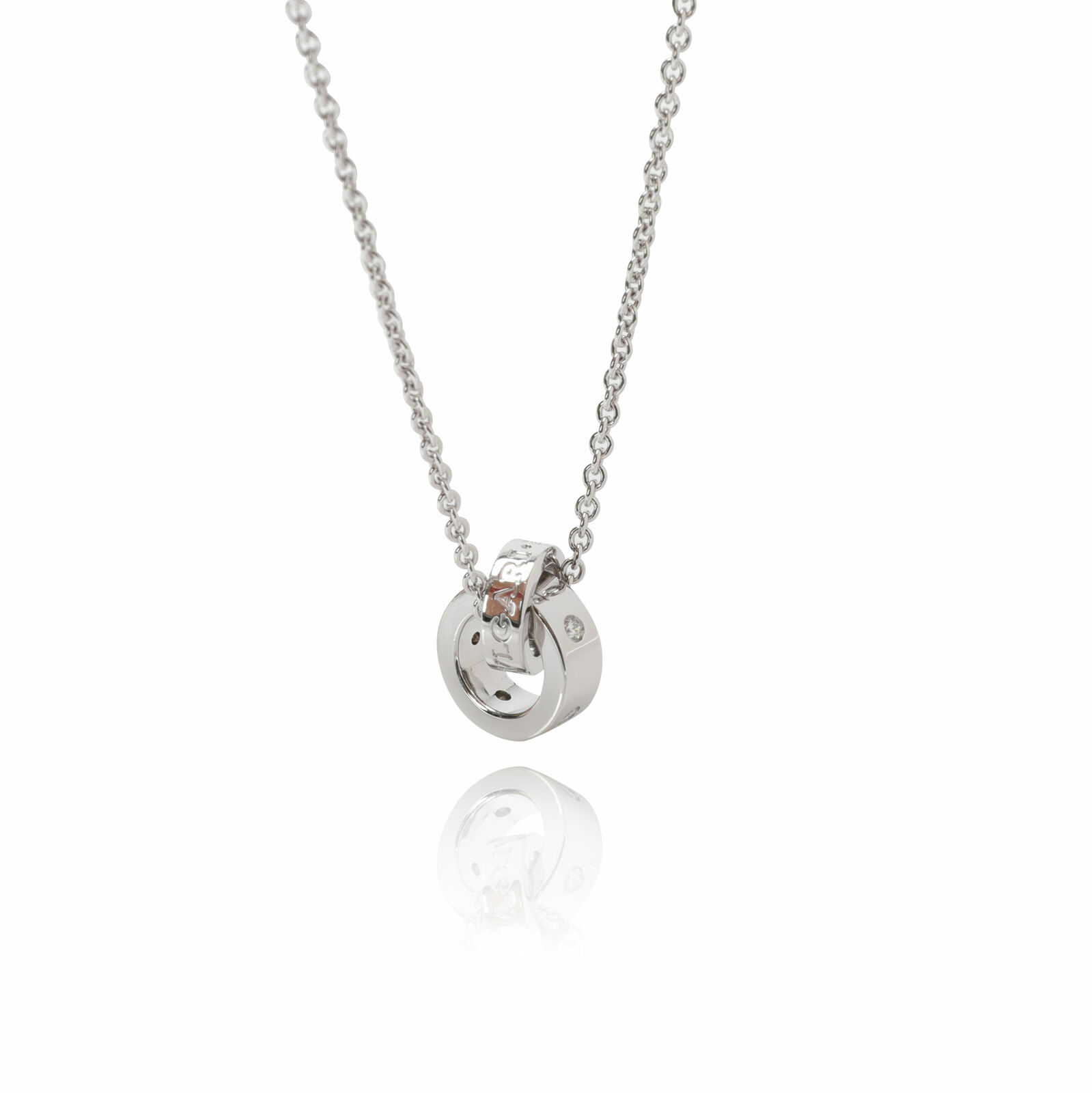 Bulgari Bvlgari Bvlgari Diamond Pendant in 18k White Gold