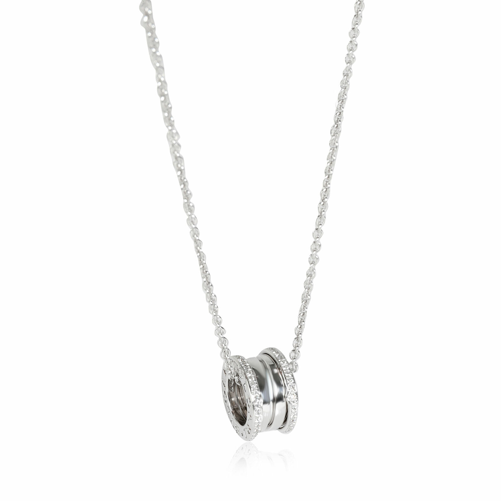 Bulgari B.Zero1 Diamond  Pendant in 18k White Gold 0.38 CTW