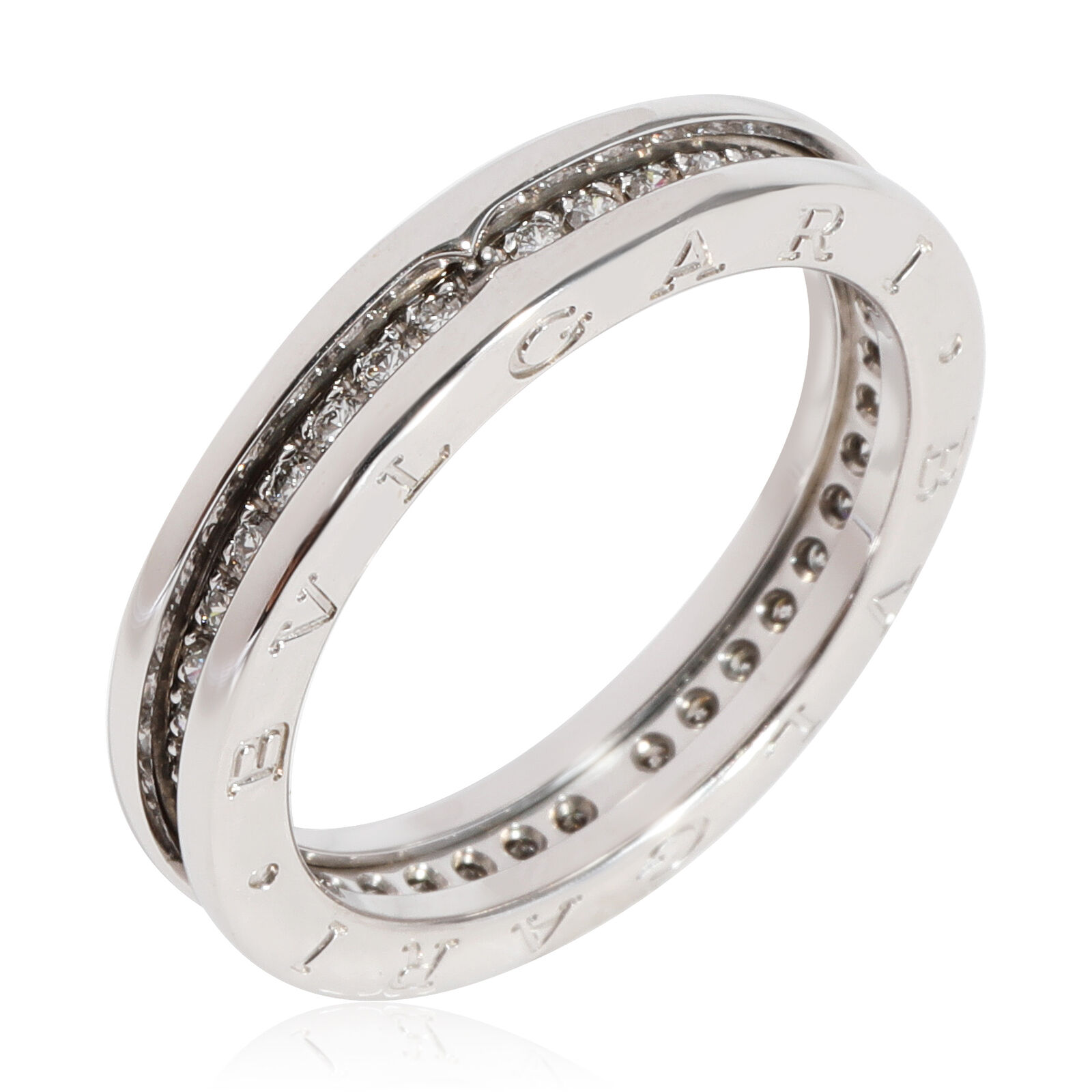 Bulgari B.zero1 Diamond Ring in 18K White Gold 0.45 CTW