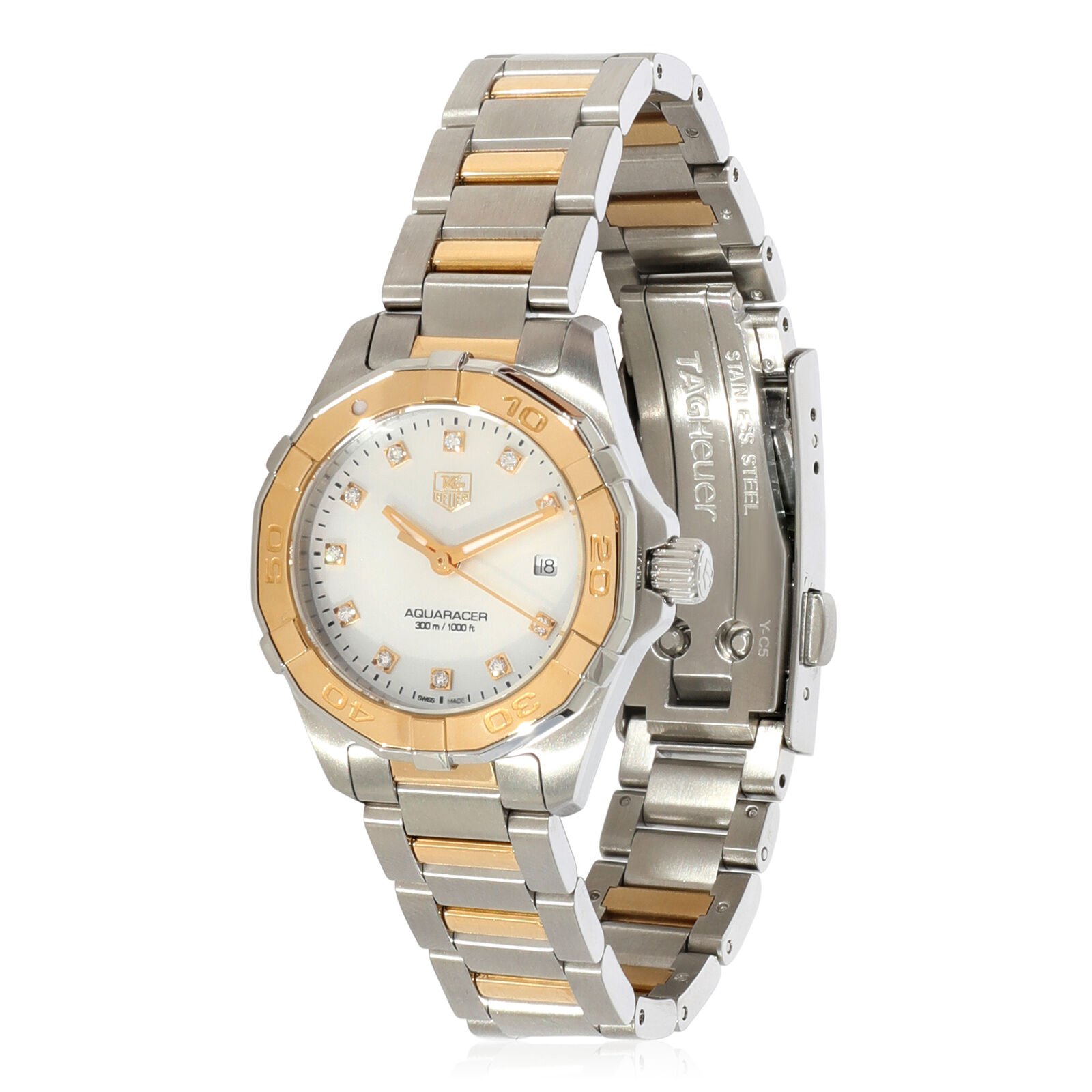 Tag Heuer Aquaracer WAY1451.BD0922 Women's Watch in  Stainless Steel/Yellow Gold