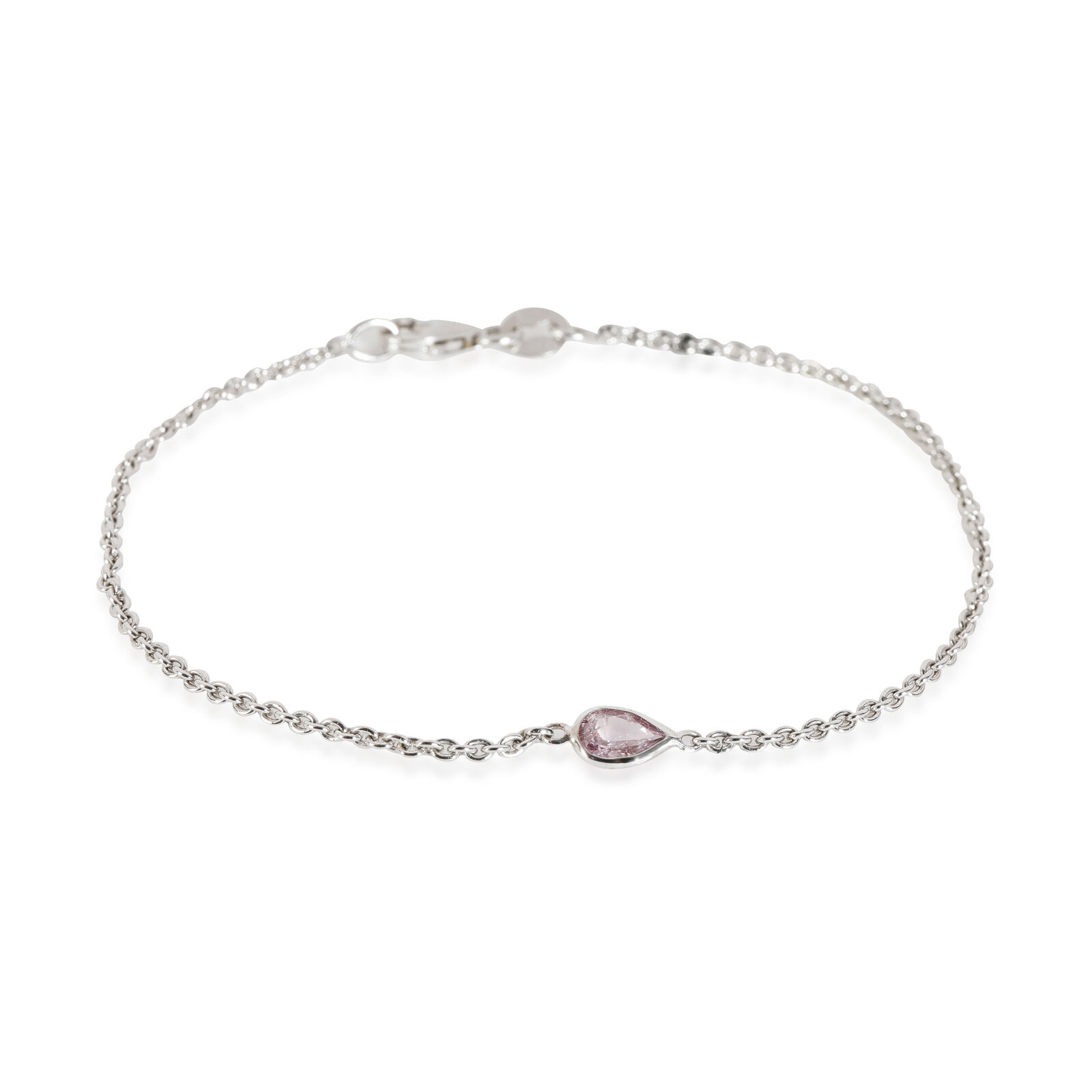 GIA Fancy Intense Purplish Pink Pear Diamond Bracelet