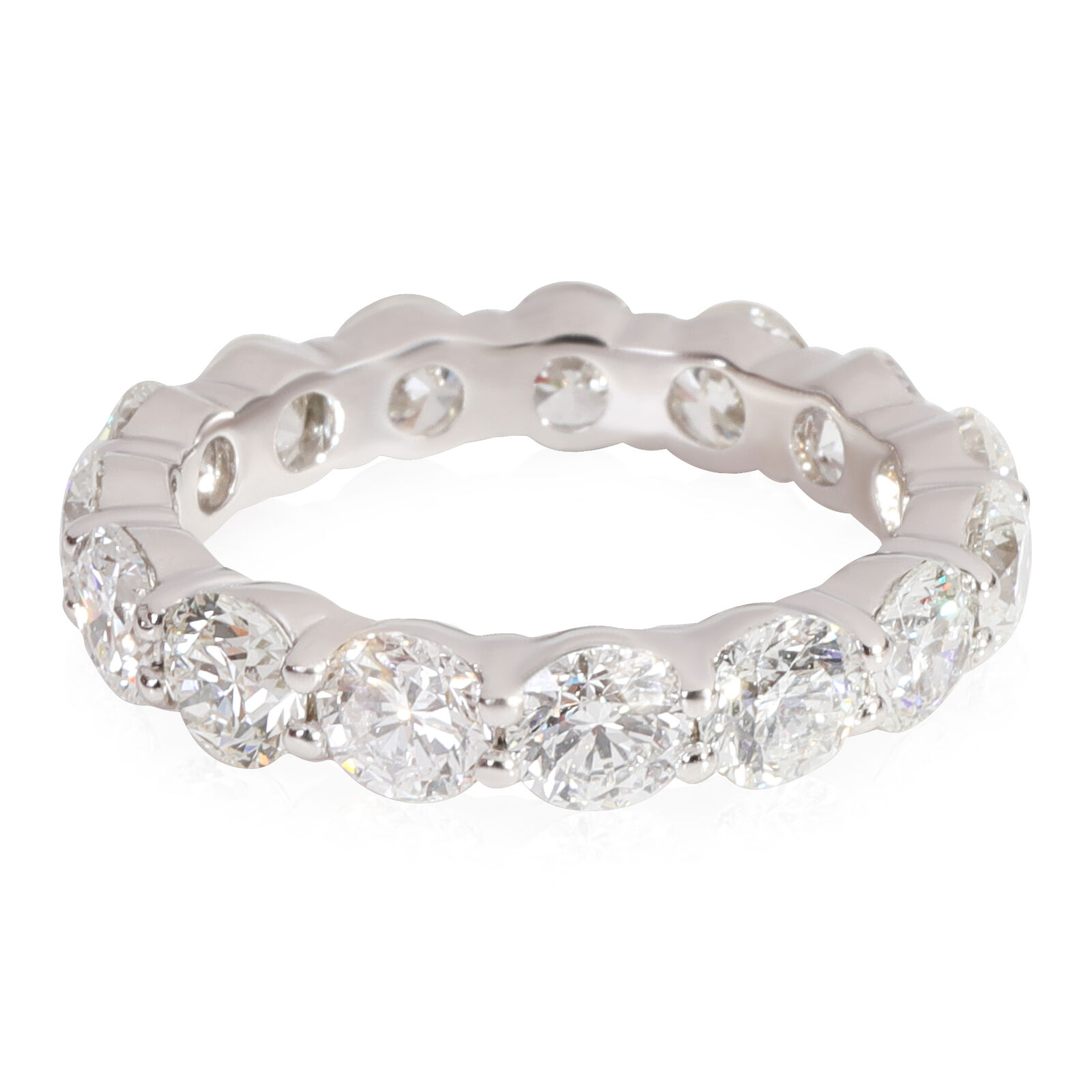 Round Cut Diamond Eternity Band in Platinum