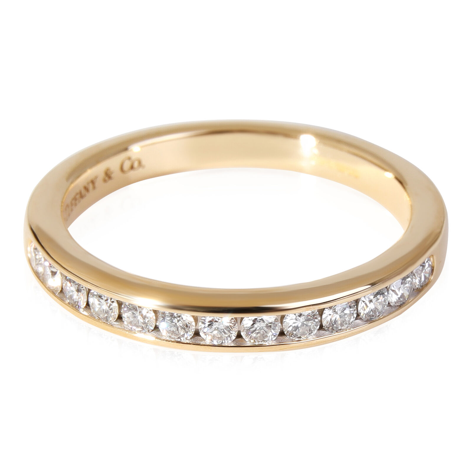 Tiffany  Co. Diamond Wedding Band in 18k Yellow Gold
