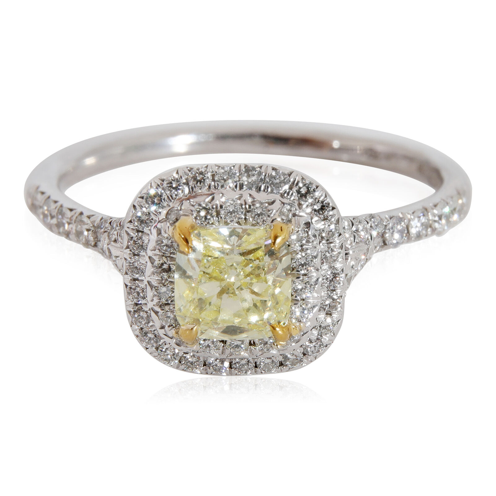 Tiffany  Co. Soleste Halo Diamond Engagement Ring in Platinum