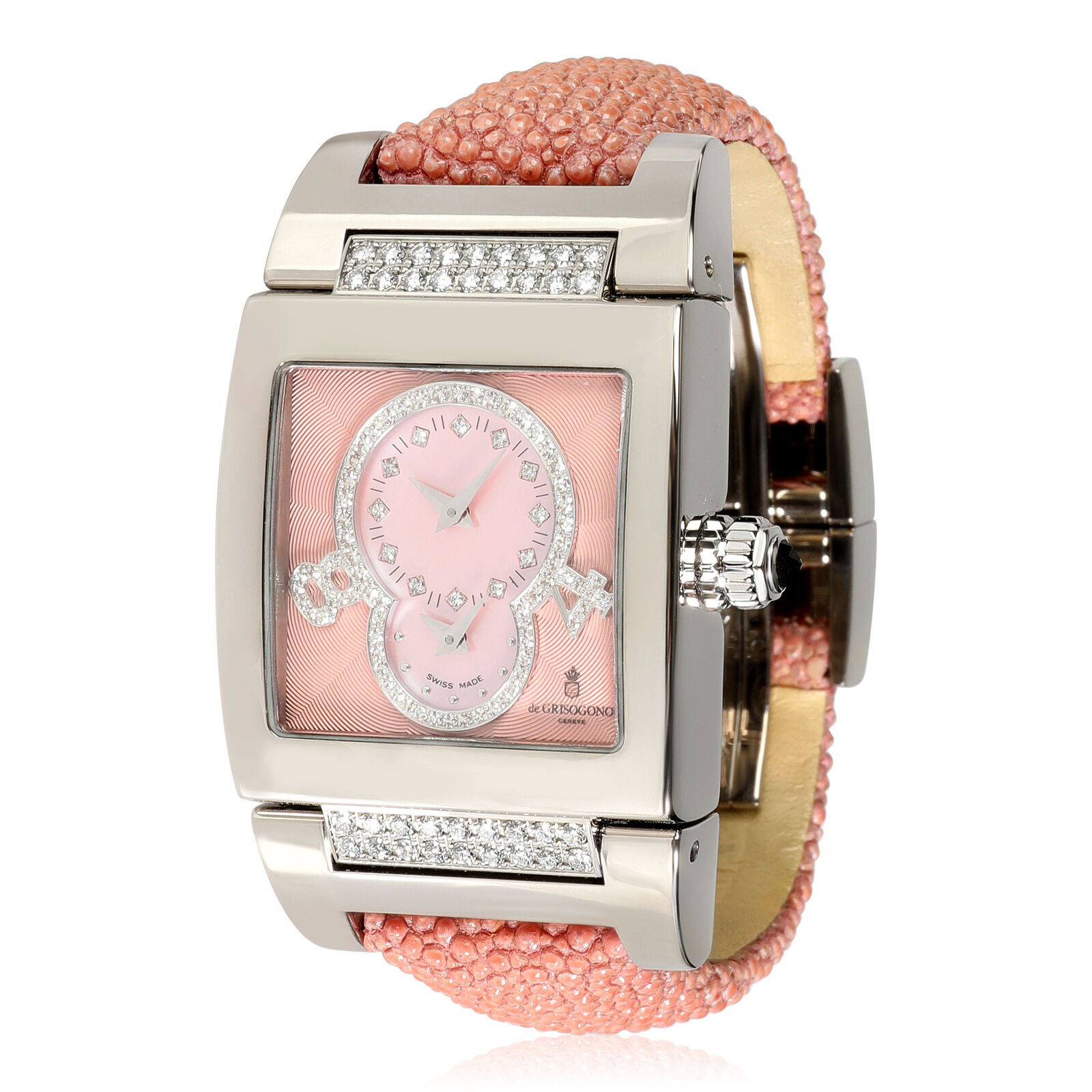 deGrisogono Instrumentino Dual Time  Women's Watch in 18kt White Gold