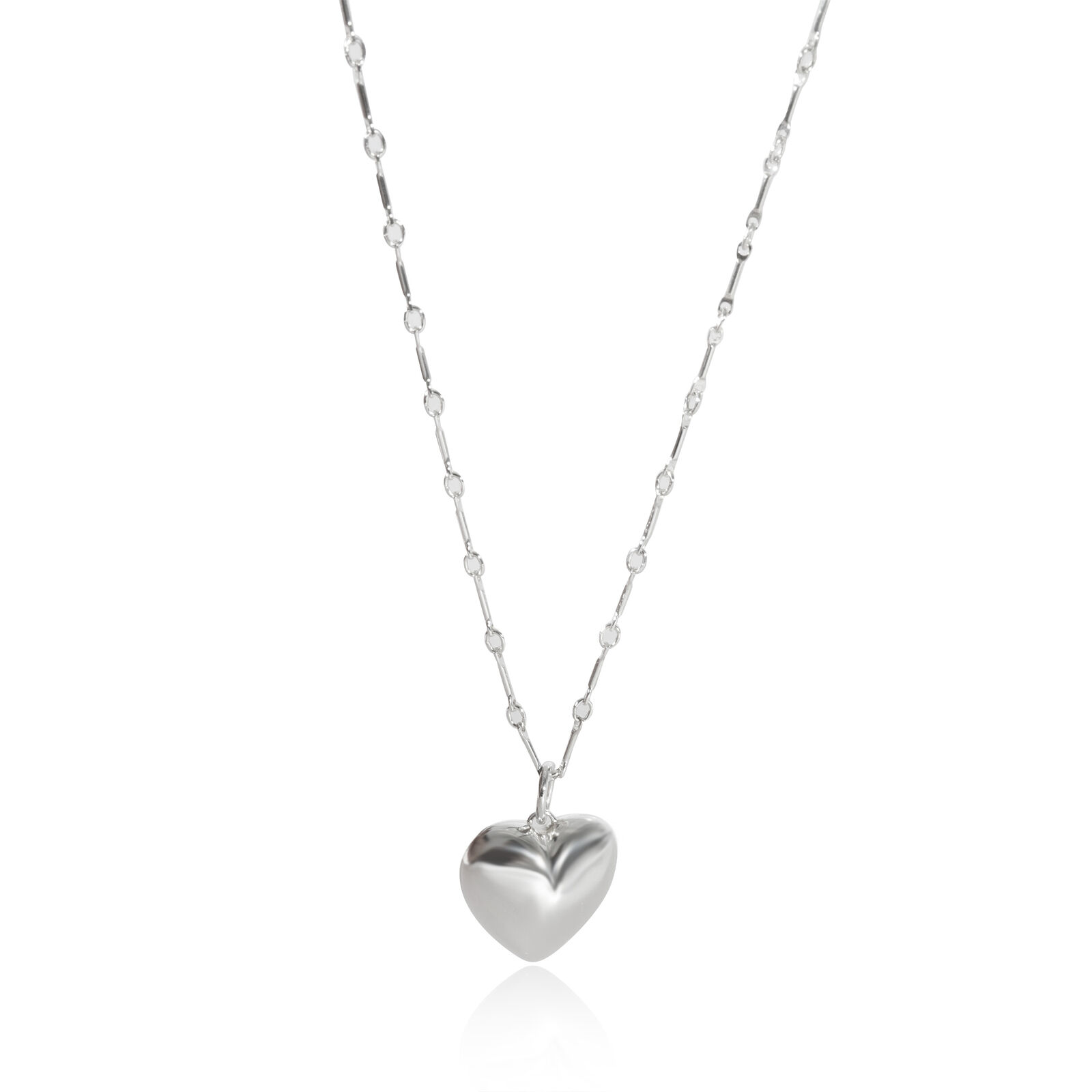 Tiffany  Co. Puff Heart Pendant in  Sterling Silver