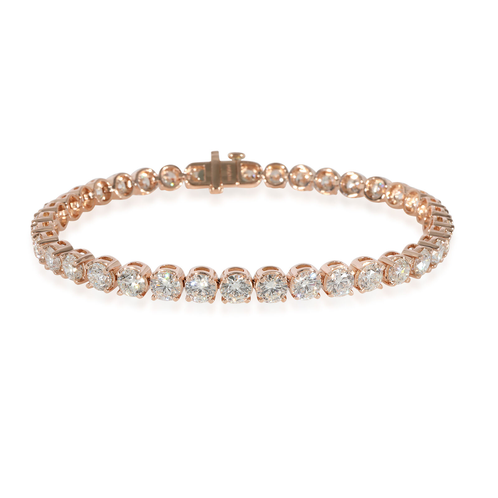 True Round Diamond Tennis Bracelet in 14K Rose Gold