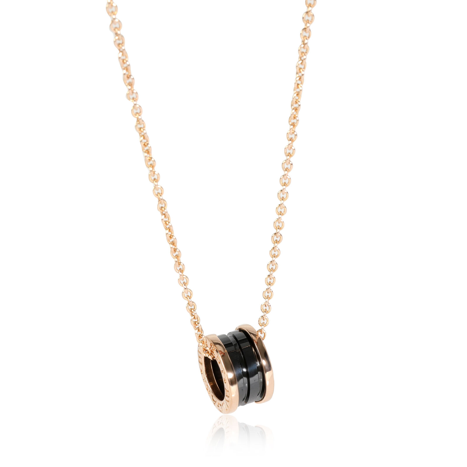 BVLGARI B.Zero1 Pendant in 18k Rose Gold/Ceramic