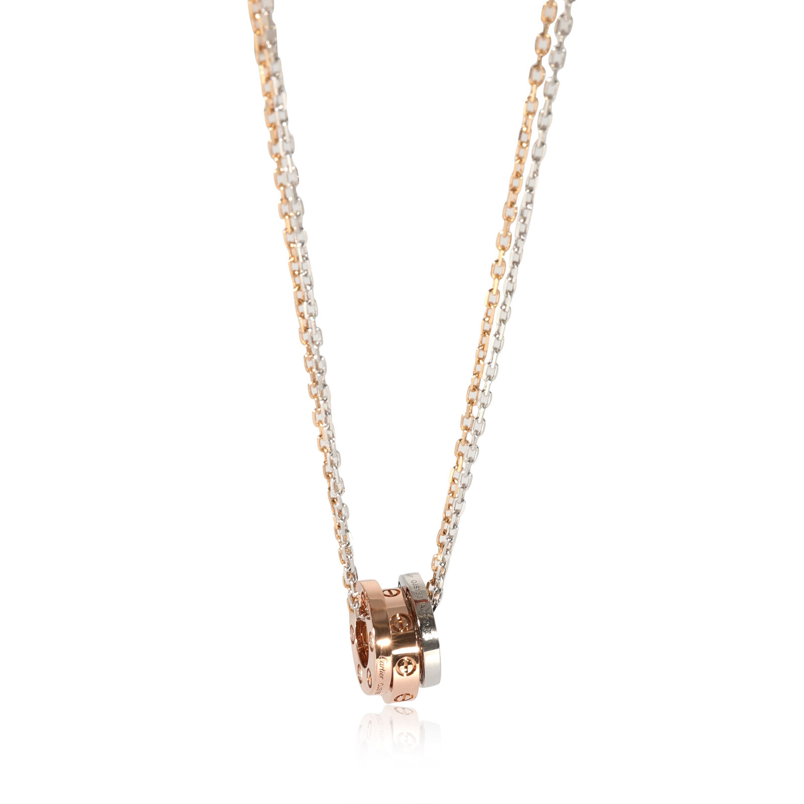 Cartier Love Necklace in 18k 3 Tone Gold