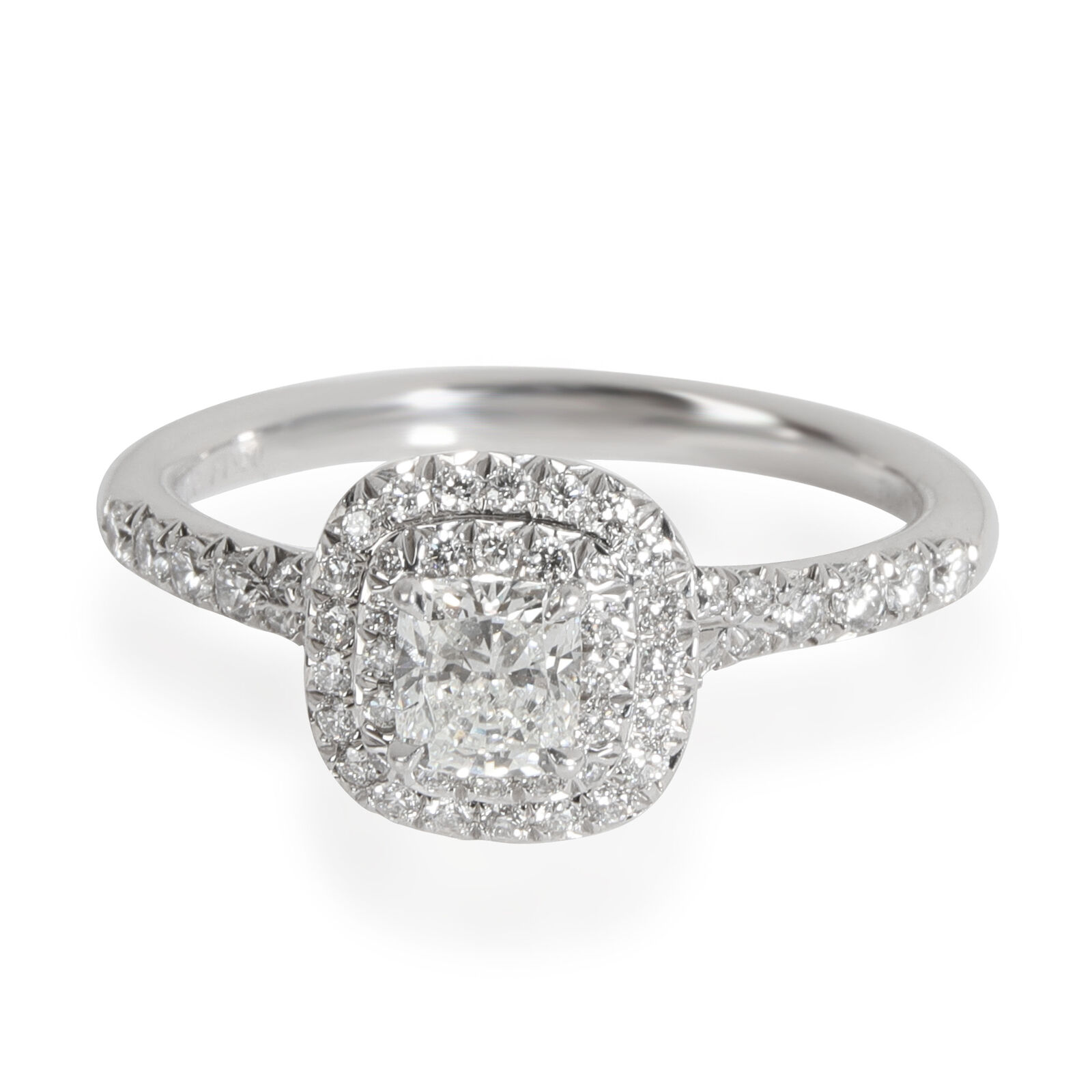 Tiffany  Co. Soleste Double Halo Diamond Engagement Ring, Platinum