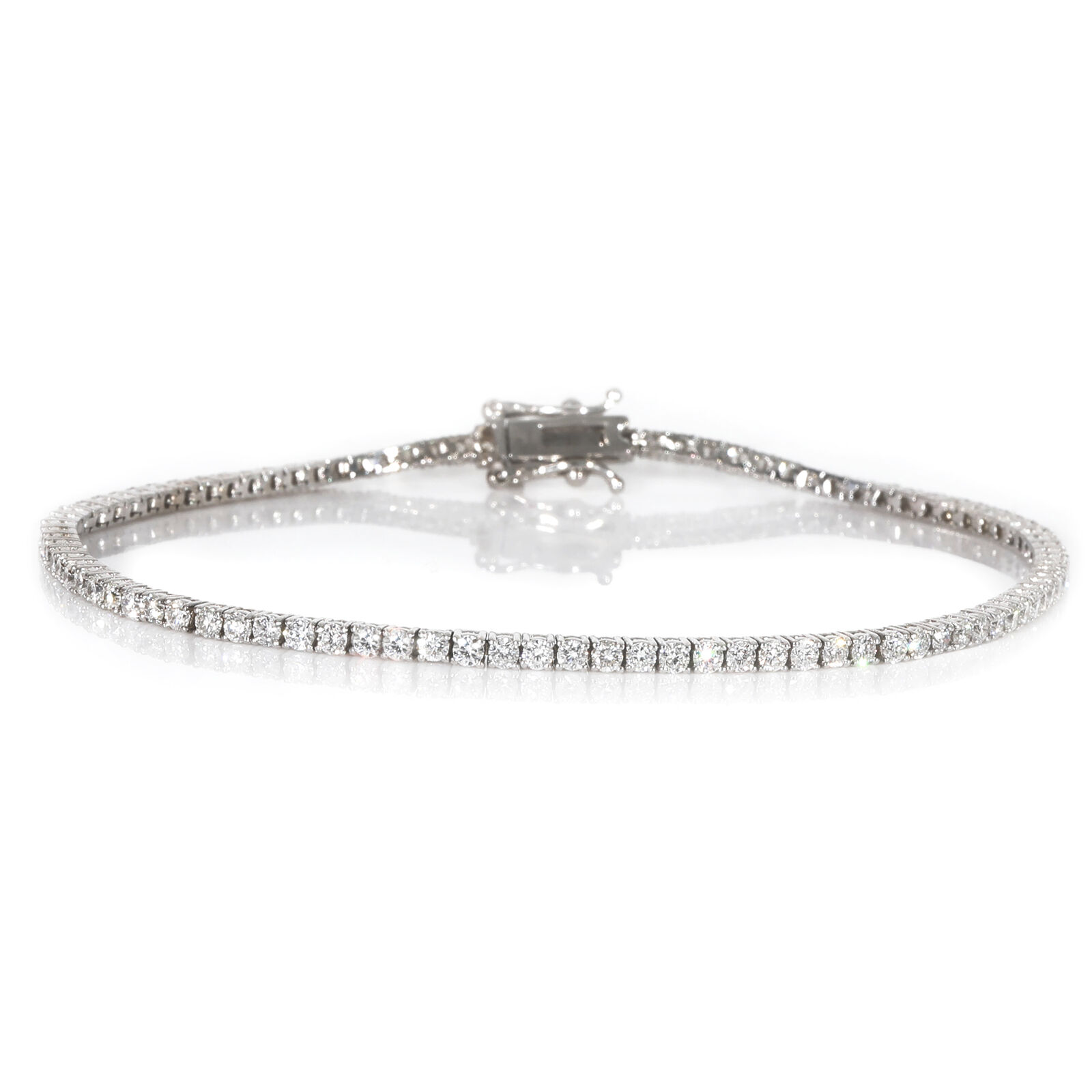 True Diamond Tennis Bracelet in 14K White Gold 2 CTW