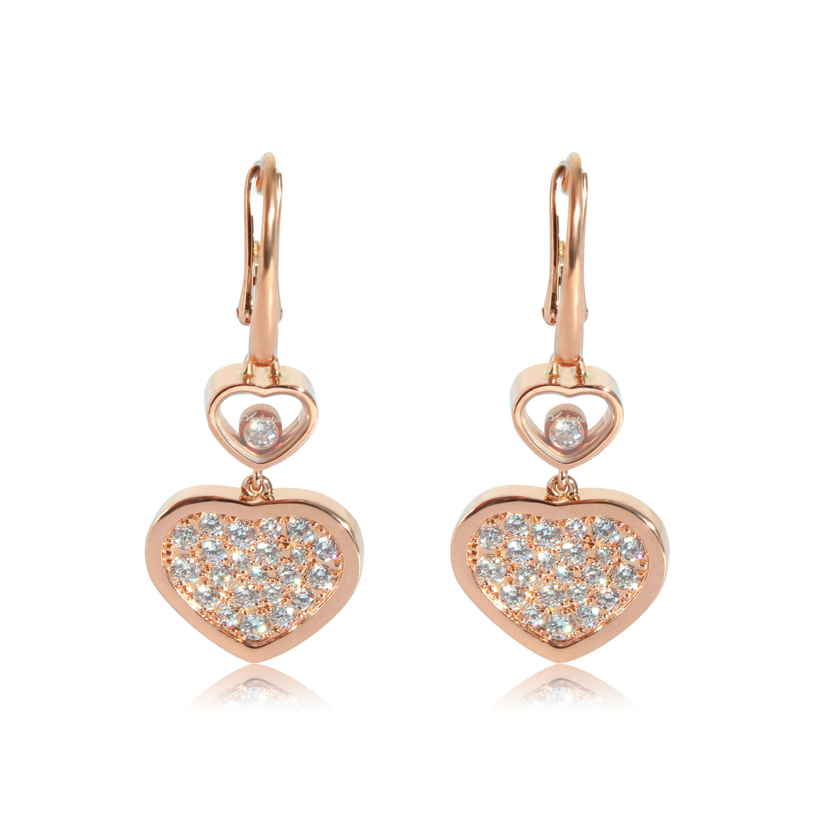 Chopard Happy Hearts Earrings in 18k Rose Gold