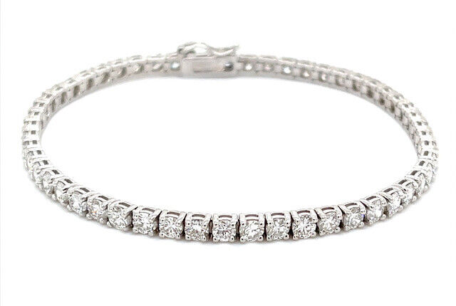 True Diamond Tennis Bracelet in 14K White Gold