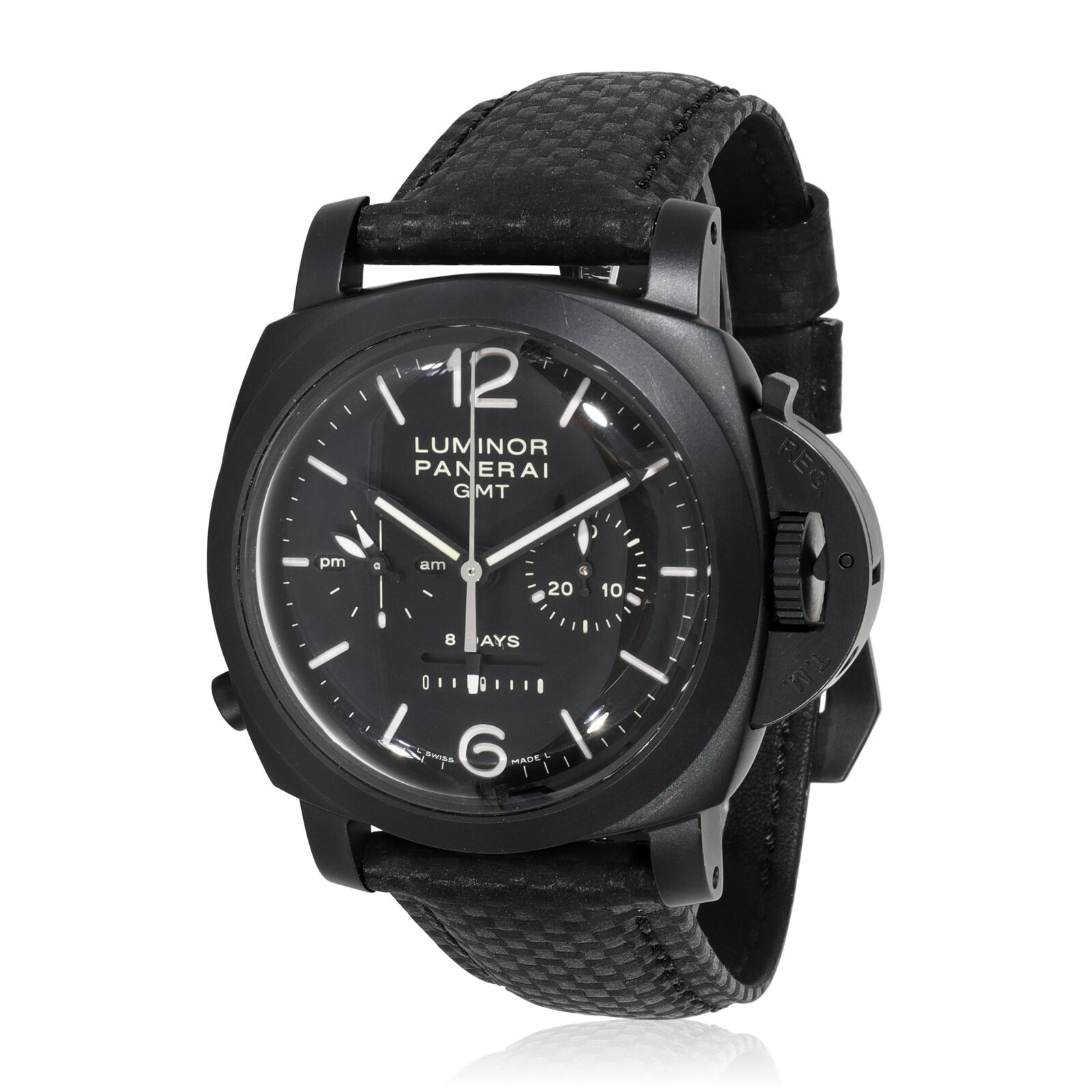 Panerai Luminor   Monopulsante GMT Men's Watch in  Ceramic