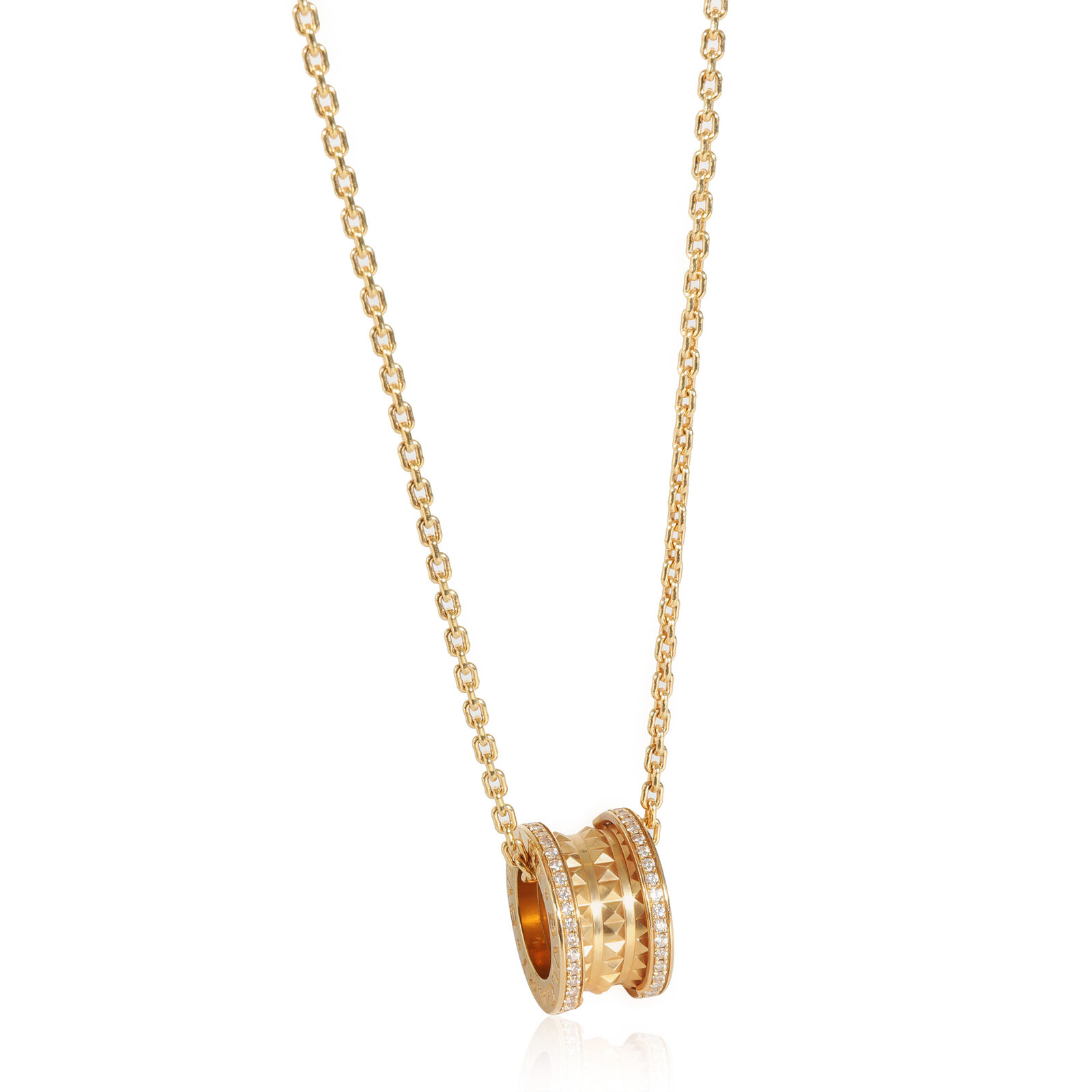 BVLGARI B.zero1 Diamond Necklace in 18k Yellow Gold