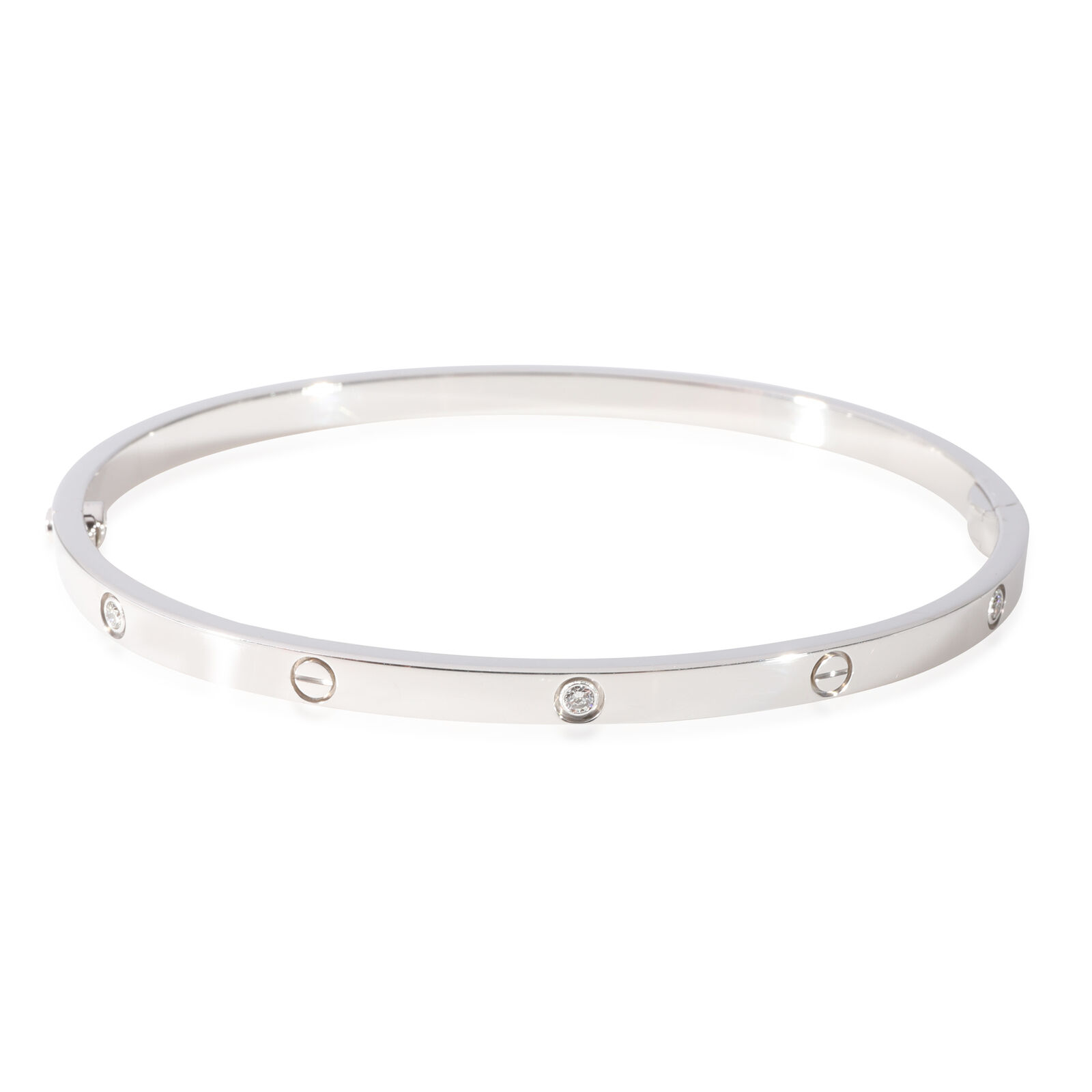 Cartier Love Diamond Bracelet in 18k White Gold