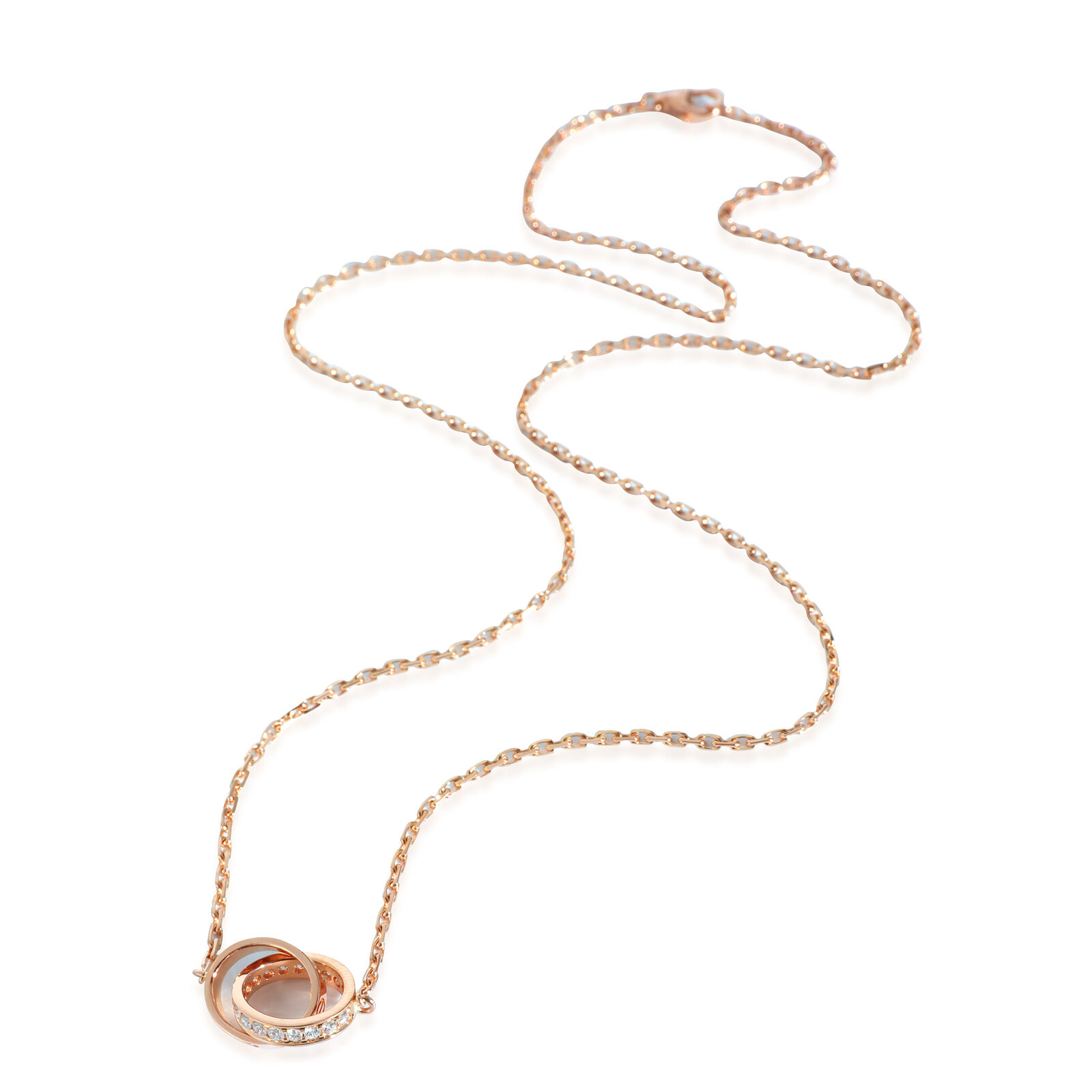 Cartier Love Diamond Necklace In 18k Rose Gold Cartier | Buy at 