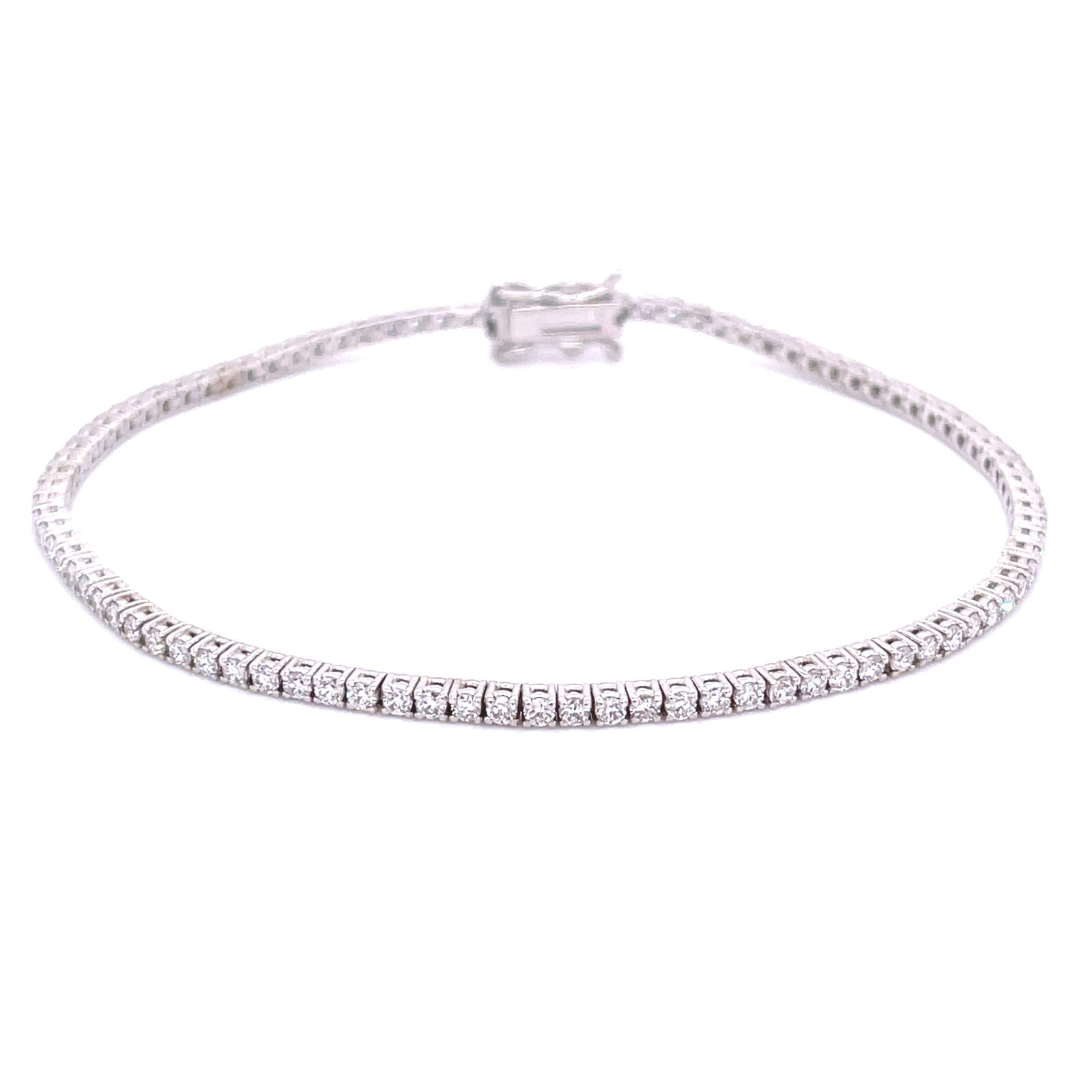True Diamond Tennis Bracelet in 14K White Gold