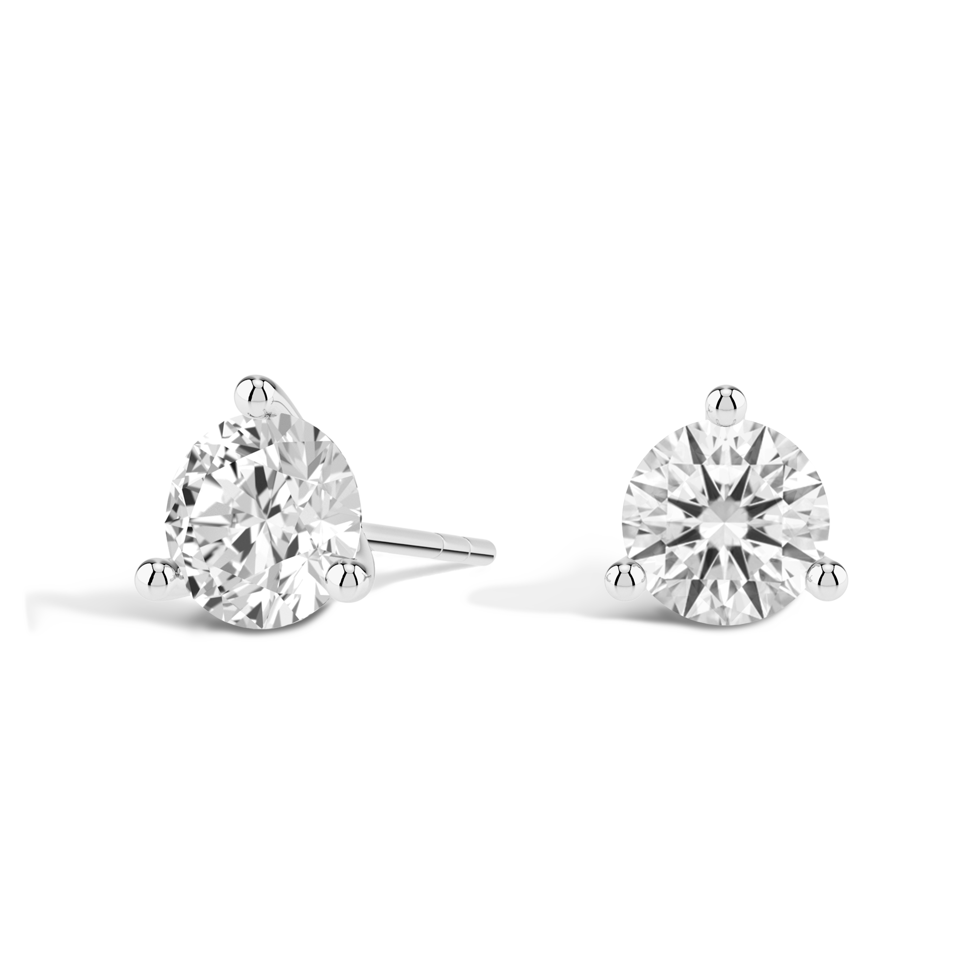 True 1.50Ct Lab Grown Diamond Martini Stud Earrings in White Gold
