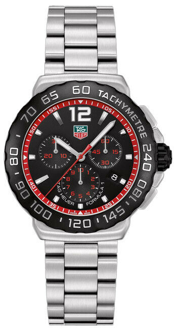 AUTHENTIC TAG HEUER FORMULA 1 CAU1116.BA0858 QUARTZ CHRONOGRAPH STEEL MENS WATCH