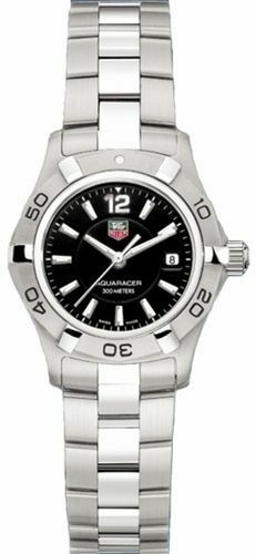 TAG HEUER LADIES AQUARACER WAF1410.BA0823 BLACK SWISS QUARTZ GORGEOUS WATCH