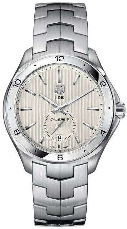 BRAND NEW TAG HEUER LINK WAT2111.BA0950  AUTO CALIBRE 6 SILVER LUXURY MENS WATCH