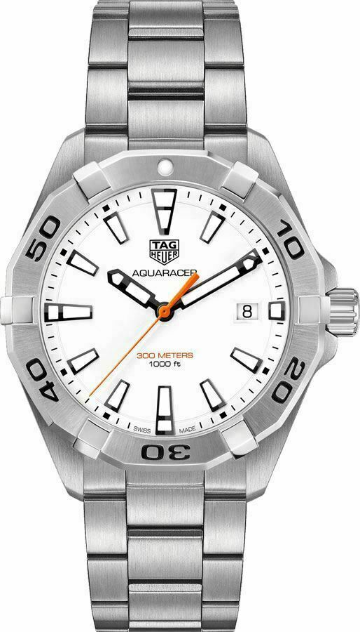 TAG HEUER MENS AQUARACER WBD1111.BA0928 SWISS QUARTZ MENS LUXURY SILVER WATCH