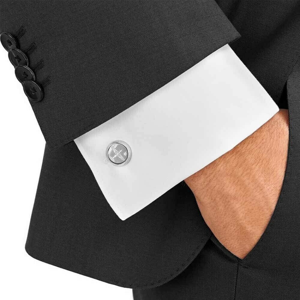 MONTBLANC LE PETIT PRINCE & AVIATOR STAINLESS STEEL CUFFLINKS