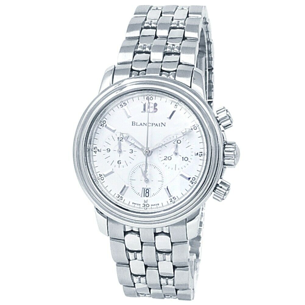 Blancpain Leman Chronograph Stainless Steel Auto White Men's Watch 2185-1127-11