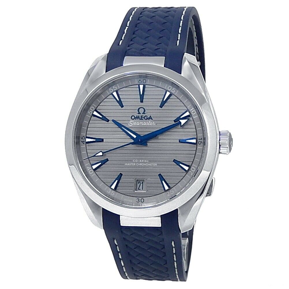 Omega Seamaster Stainless Steel Rubber Auto Grey Men's Watch