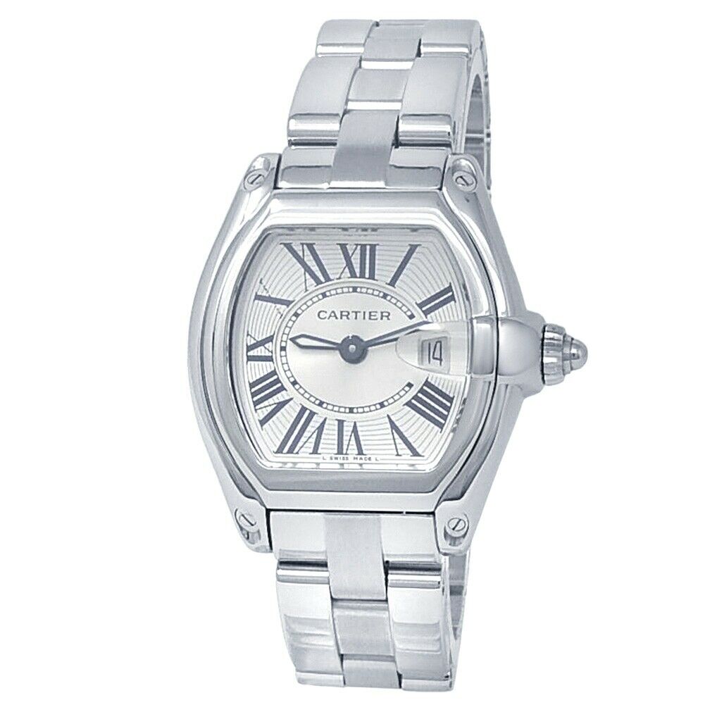 Cartier Roadster Stainless Steel Quartz Silver Midsize Watch
