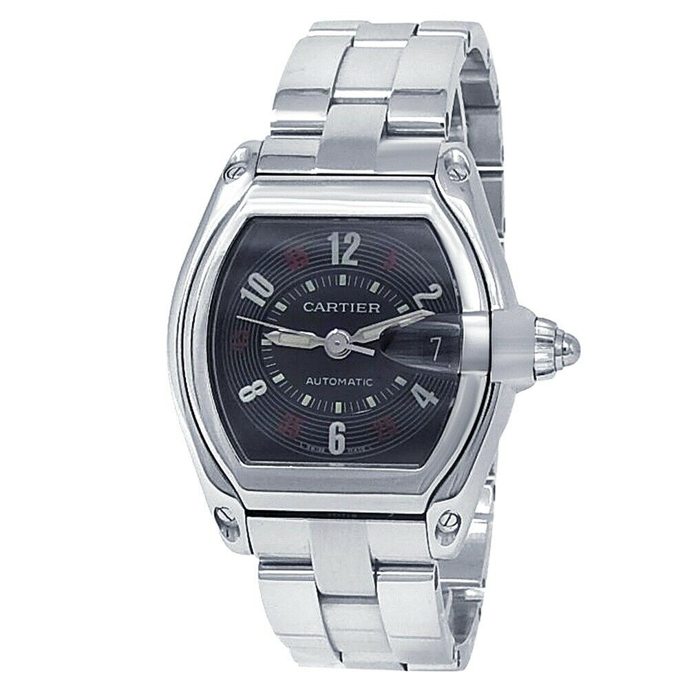 Cartier Roadster Stainless Steel Automatic Black Men's Watch