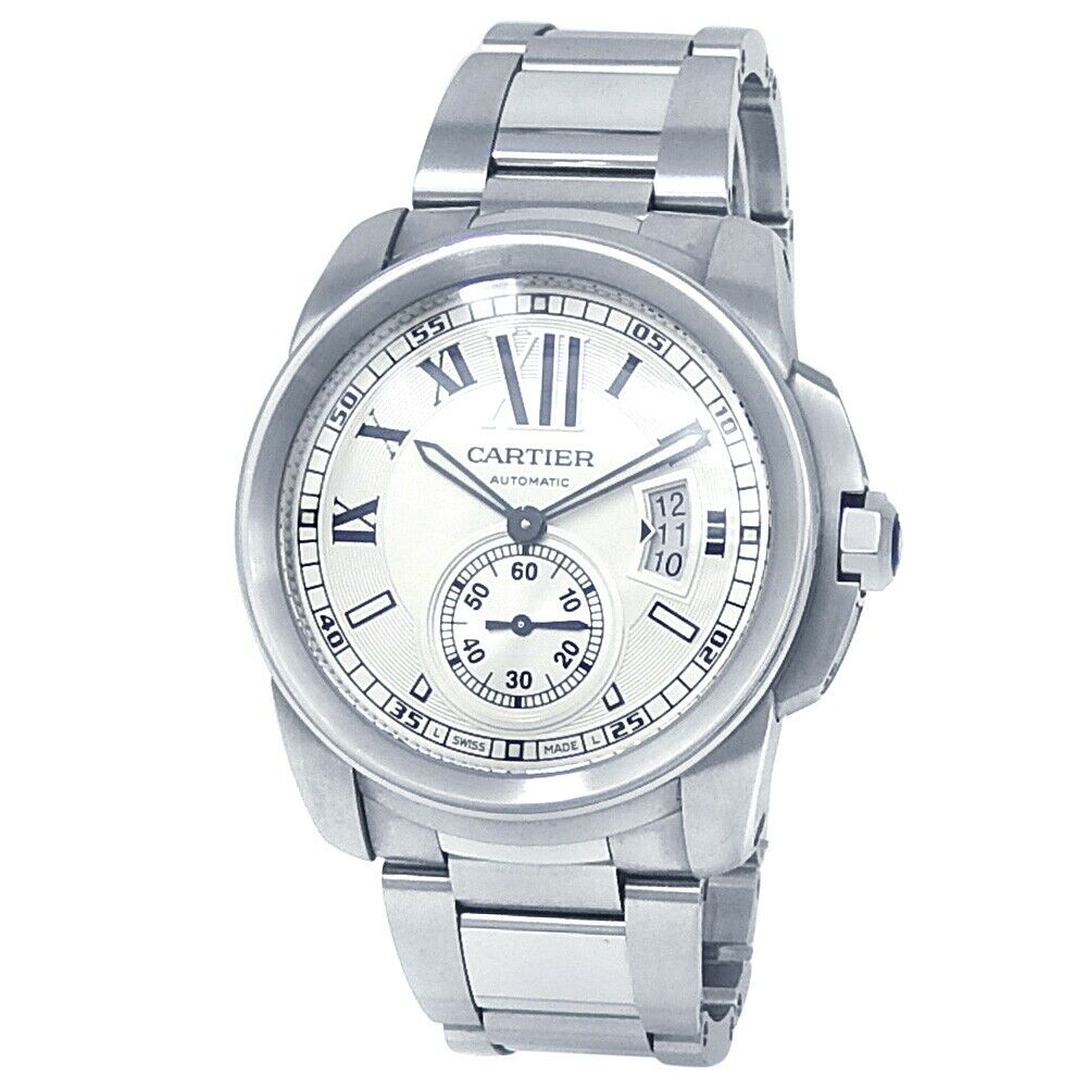 Cartier Calibre de Cartier Stainless Steel Automatic Silver Men's Watch W7100015
