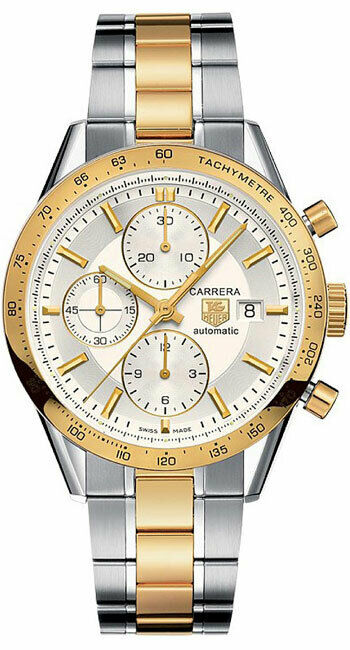TAG HEUER MENS CARRERA  AUTOMATIC CHRONOGRAPH 18K GOLD SWISS WATCH