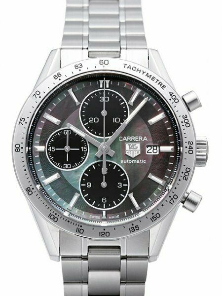 TAG HEUER CARRERA  AUTOMATIC CHRONOBLACK PEARL LUXURY MEN WATCH