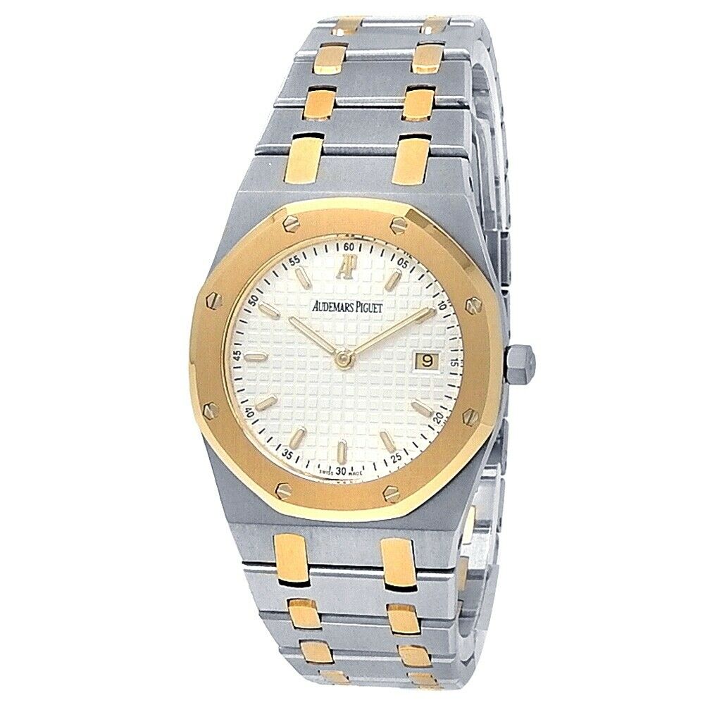 Audemars Piguet Royal Oak 18k Rose Gold Steel Quartz Silver Ladies Watch