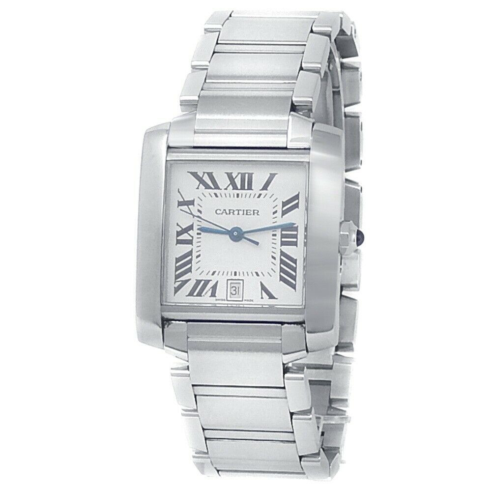 Cartier Tank Francaise Stainless Steel Automatic Silver Men's Watch