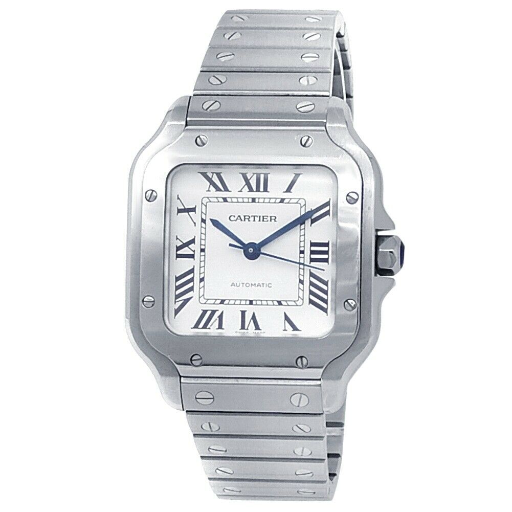 Cartier Santos de Cartier Stainless Steel Auto Silver Midsize Watch WSSA0029