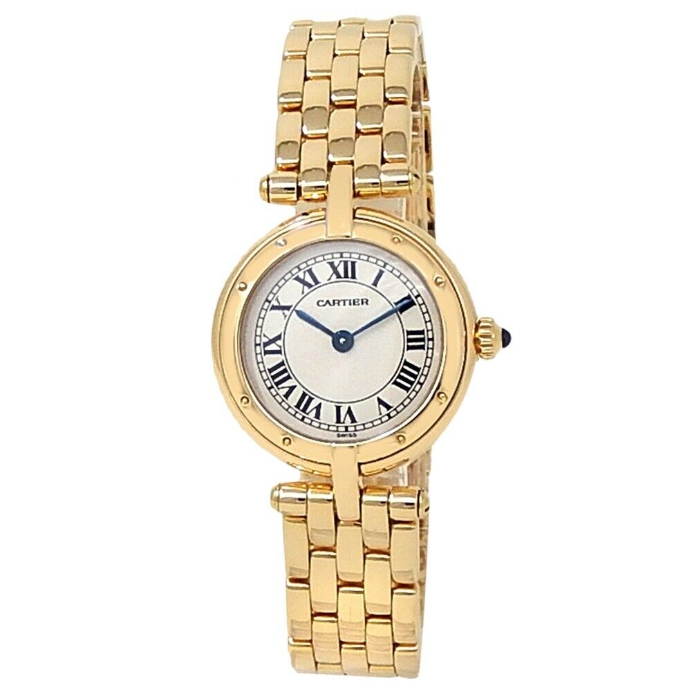 Cartier Panthere 18k Yellow Gold Quartz White Ladies Watch