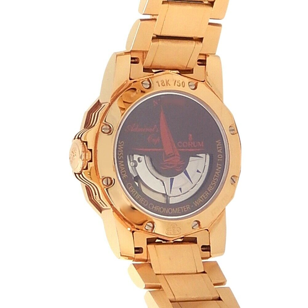 C110 CORUM Admiral's Cup デミK18 コンビメンズ腕時計 Corum Admiral's Cup 18k Rose Gold Automatic Black Men's Watch