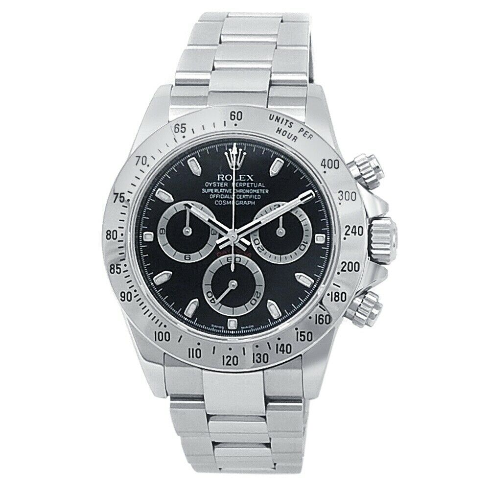 Rolex Daytona Stainless Steel Oyster Automatic Black Men's Watch