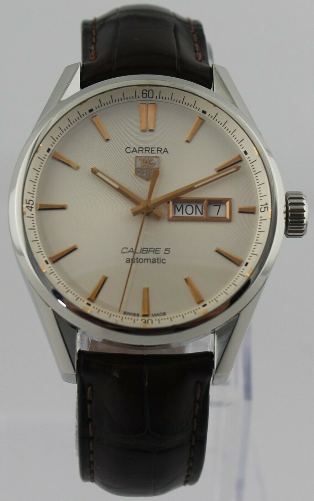 TAG HEUER CARRERA  MEN'S ROSE GOLD AUTOMATIC DAY DATE LUXURY WATCH