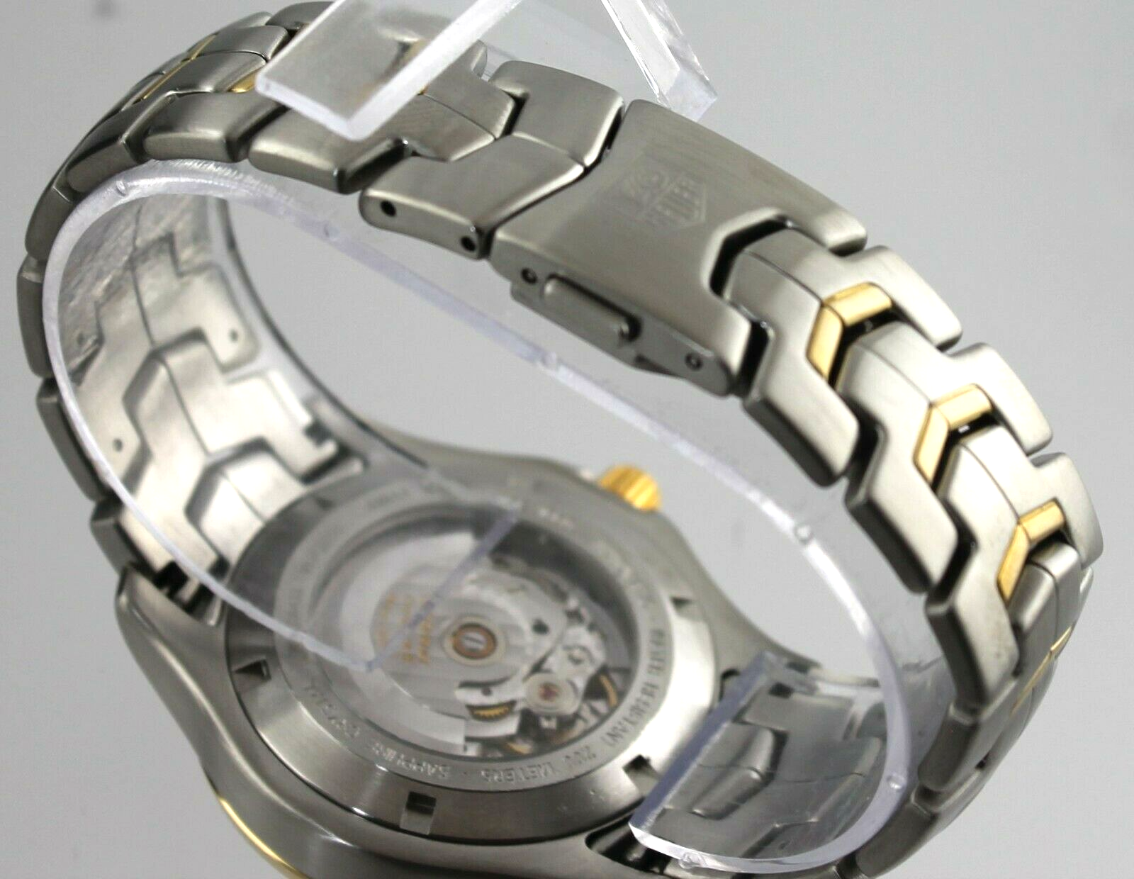 TAG HEUER LINK AUTOMATIC DAY DATE MEN'S 18K GOLD & STEEL WATCH