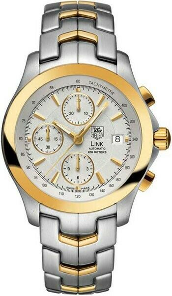 TAG HEUER LINK CHRONOGRAPH AUTOMATIC EXHIBITION 18K GOLD WATCH