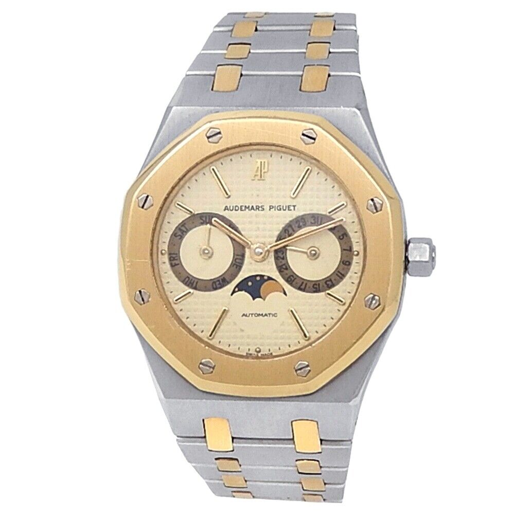 Audemars Piguet Royal Oak 18k Yellow Gold Steel Champagne Men's Watch