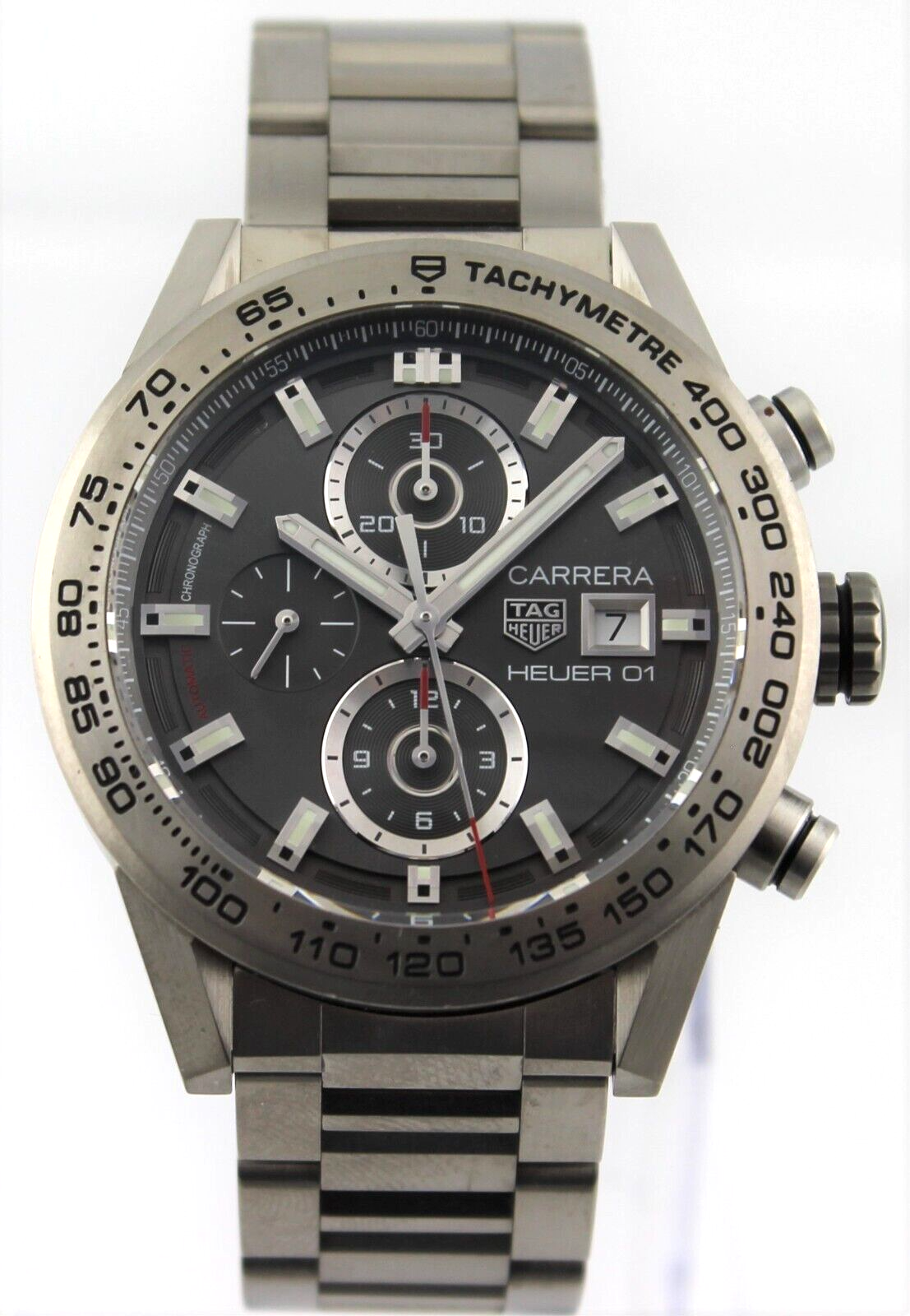 TAG HEUER CALIBRE HEUER 01 CAR208Z.BF0719 AUTOMATIC CHORNO TITANIUM MENS WATCH