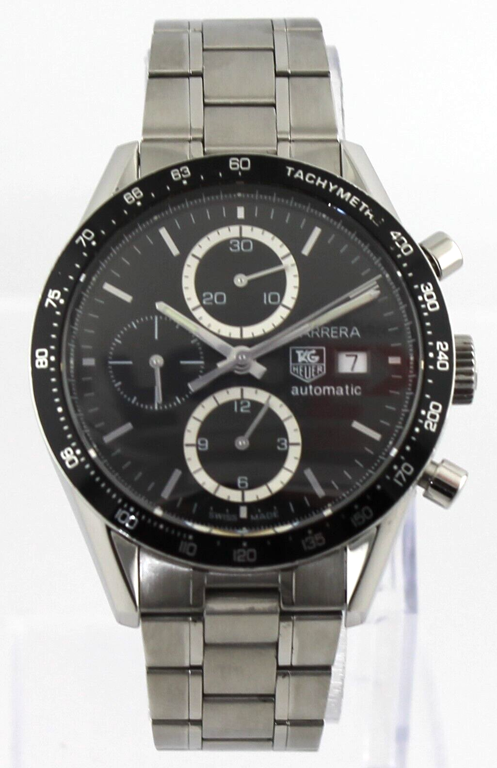 TAG HEUER CARRERA    AUTOMATIC CHORNOGRAPH STEEL MEN'S BLACK WATCH