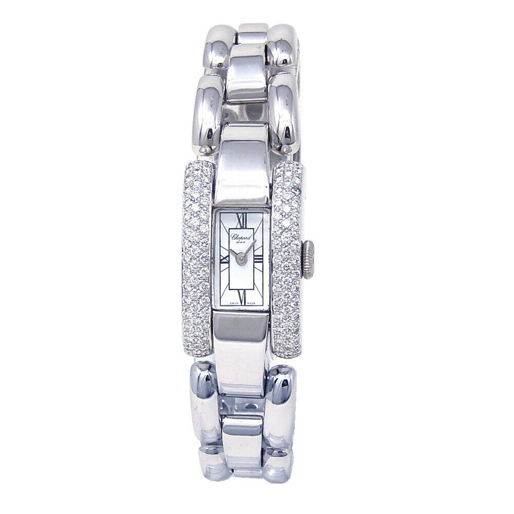 Chopard La Strada 18k White Gold Swiss Quartz Diamond Ladies Watch 41/7396