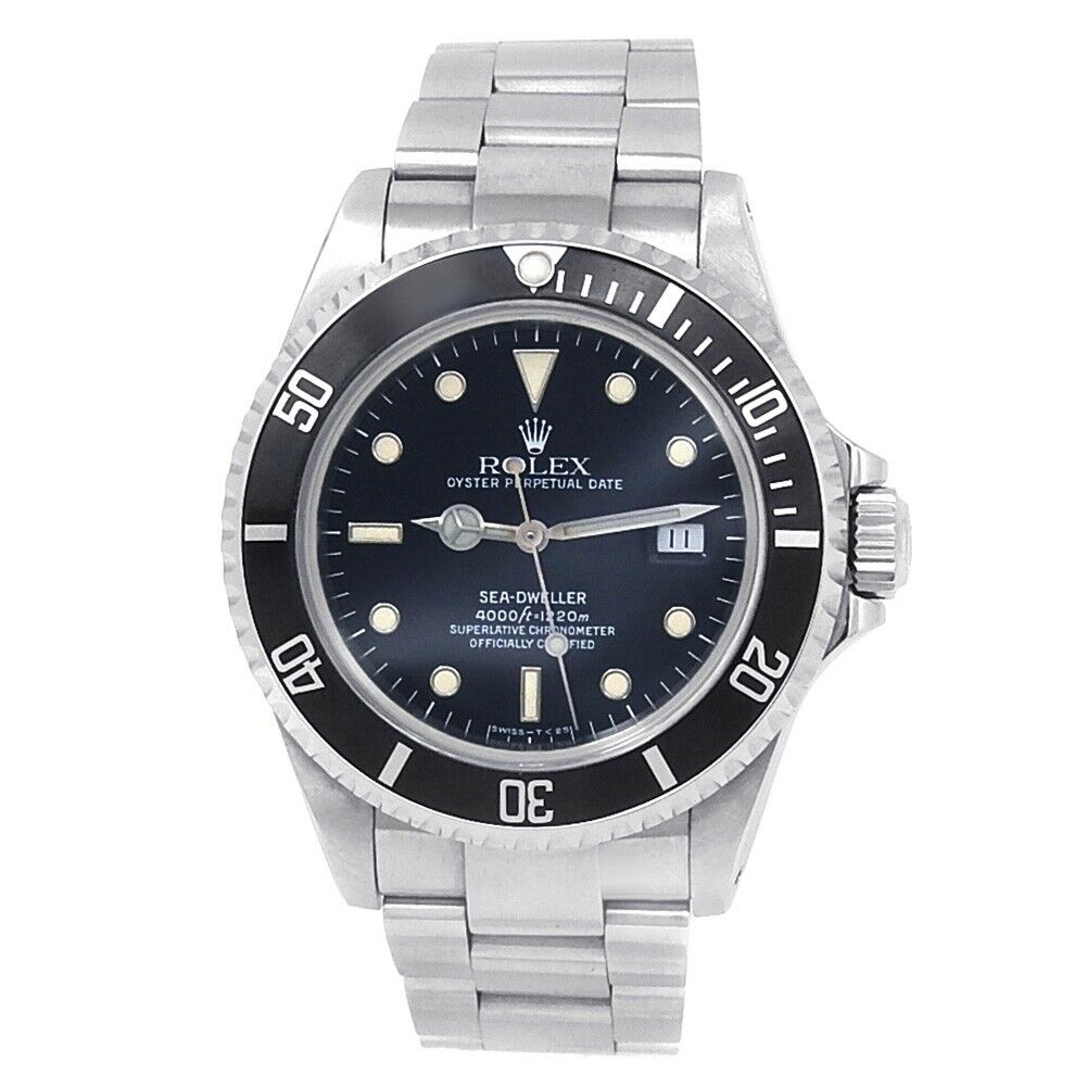 Rolex Sea-Dweller Stainless Steel Oyster Automatic Black Men's Watch 16600