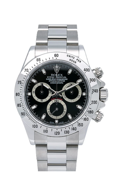 ROLEX DAYTONA WATCH STAINLESS STEEL 40MM 116520 BLACK DIAL  